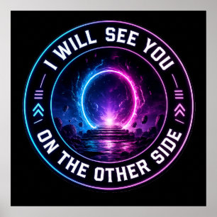 Neon Realms & Portals Poster