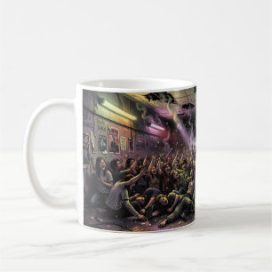 Neon Rebellion in an Underground Room Mug