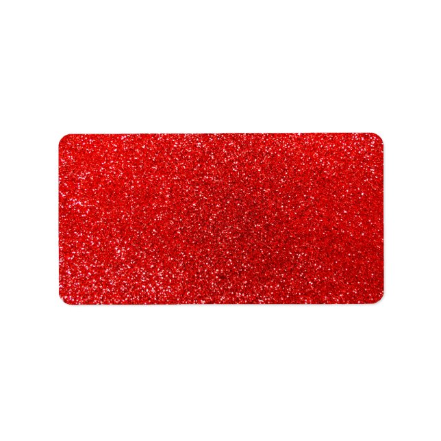 Neon red glitter label (Front)