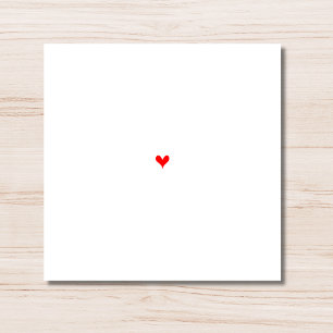 Neon Red Minimalist Little Heart No Text  Card