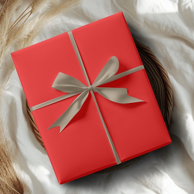 Neon Red Solid Colour | Classic | Elegant Wrapping Paper (Creator Uploaded)