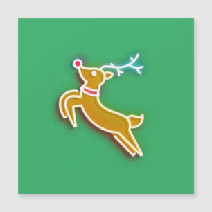 Neon Reindeer Magnet