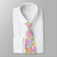 Neon Retro Floral Pink Colourful
