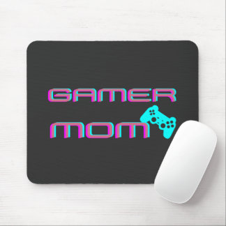 Neon Retro Gamer Mum Mouse Mat