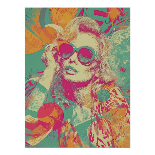 Neon Retro Muse Poster (Front)