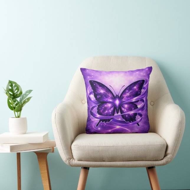 Neon Ribbon Butterfly Cushion (Chair)