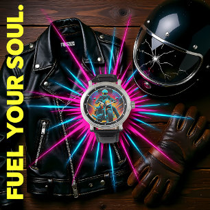 Neon Ride, Biker Watch Face