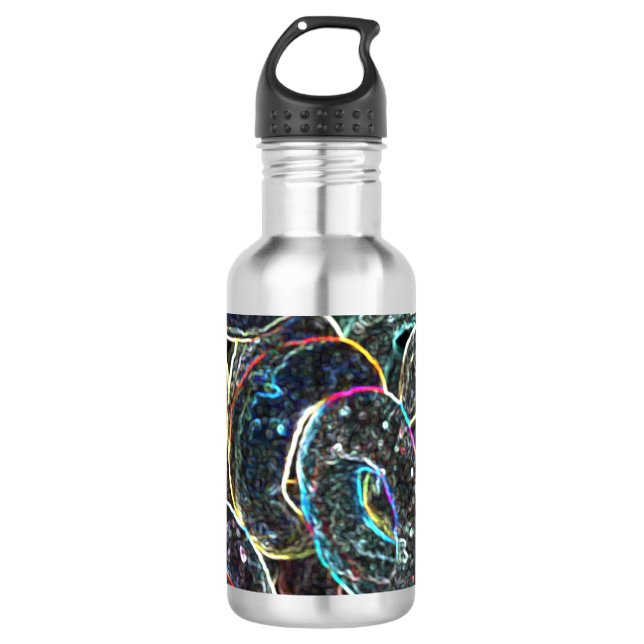 Neon Rings 710 Ml Water Bottle (Front)