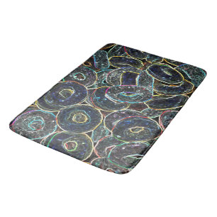 Neon Rings Bath Mat