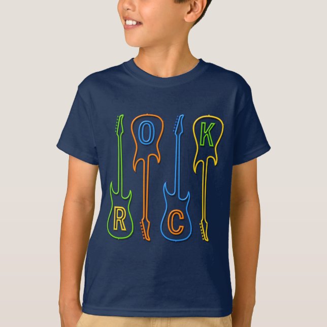NEON ROCK GUITARS T-Shirt (Front)
