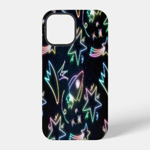 neon rocket star iPhone 12 case