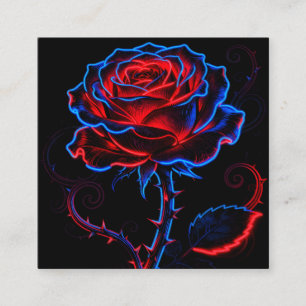 Neon Rose Business Card