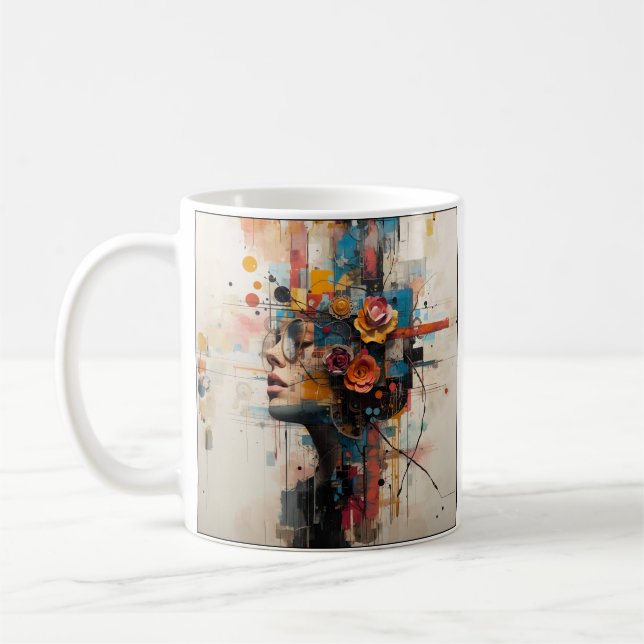 NEON ROSE COFFEE MUG (Left)