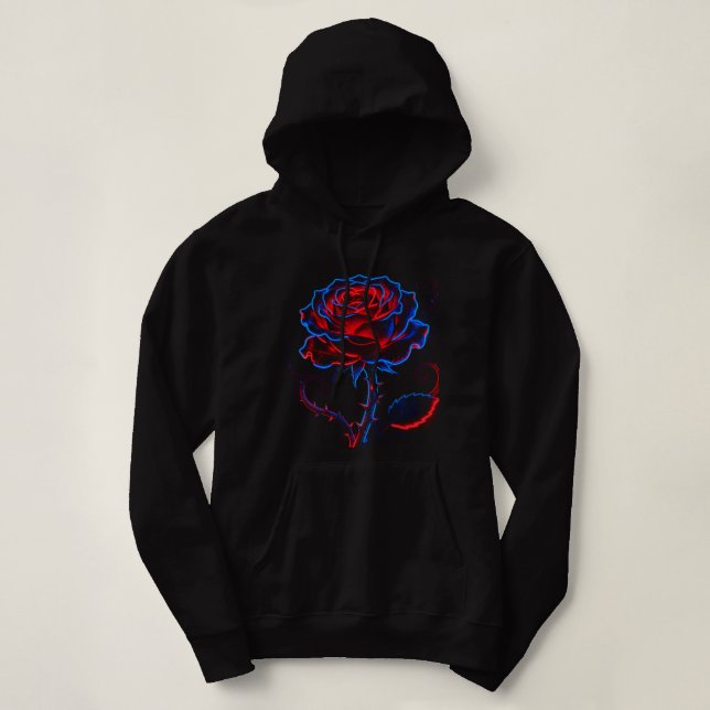 Neon Rose Hoodie (Design Front)