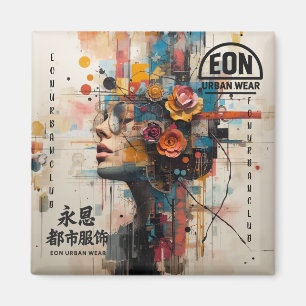 NEON ROSE MAGNET