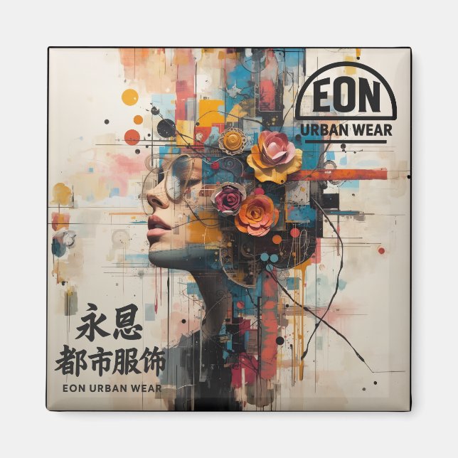 NEON ROSE MAGNET (Front)