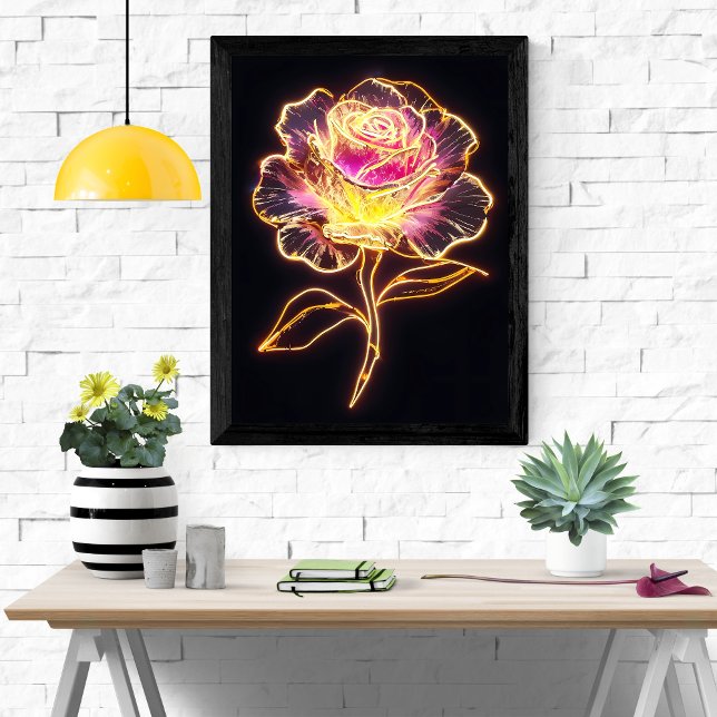 Neon Rose Poster (Creator Uploaded)