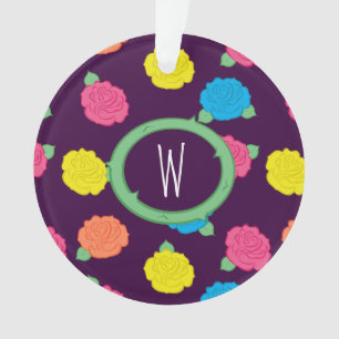 Neon Roses Acrylic Ornament