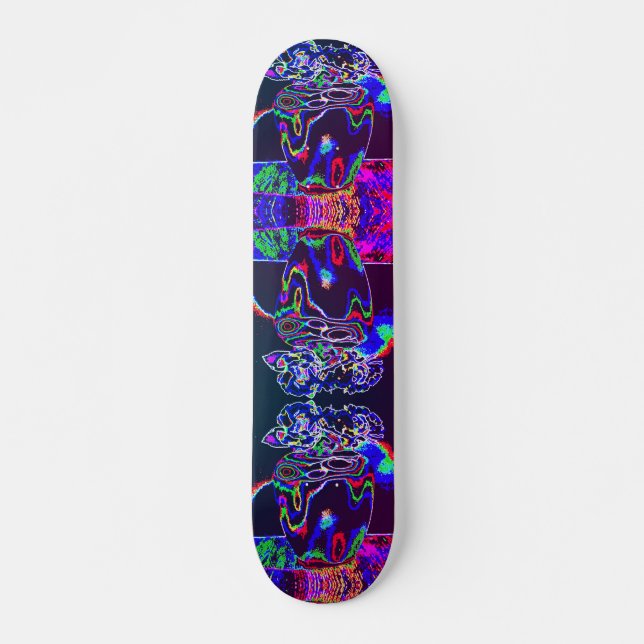 Neon roses skateboard (Front)