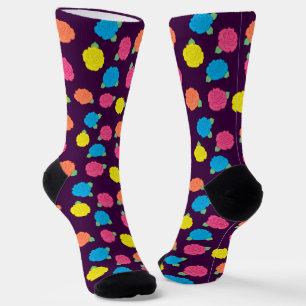 Neon Roses Socks