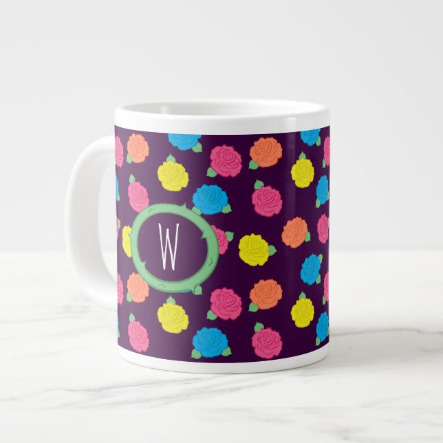Neon Roses Speciality Mug (Front Left)