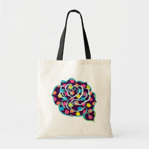 Neon Roses Tote Bag