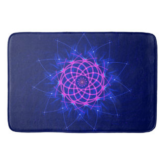Neon Rosette Glow Bath Mat