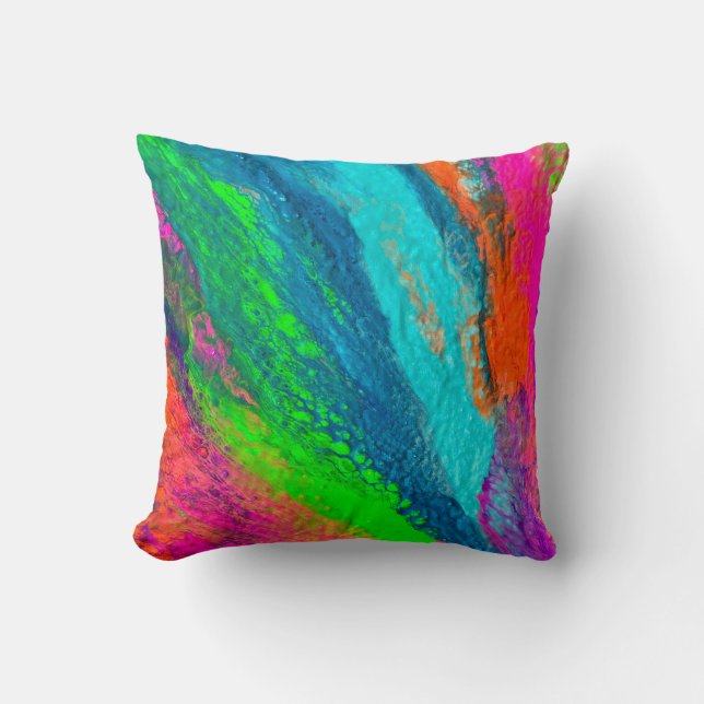  Neon Rush: An Explosion of Colour and Energy er Cushion (Front)