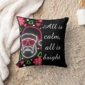 Neon Santa Glow Pillow