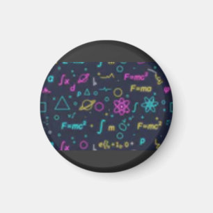 Neon Science & Math Formulas Pattern T-Shirt   Phy Magnet