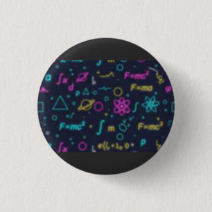 Neon Science & Math Formulas Pin Badge Physics C