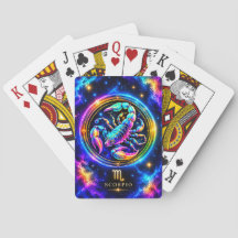 Neon Scorpio Playing Cards