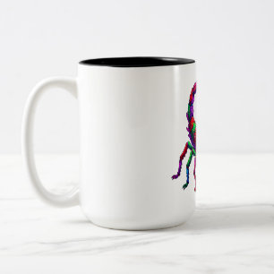 Neon Scorpion Burst Two-Tone Coffee Mug