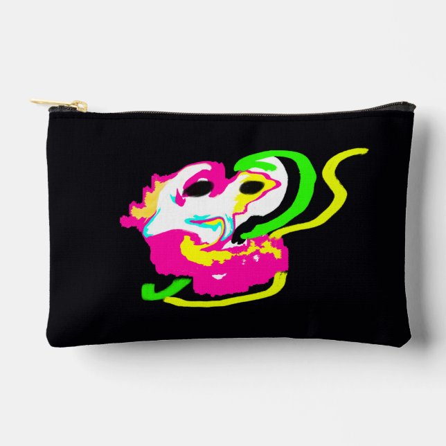 Neon seahorse  rock  accessory pouch (Front)