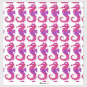 Neon Seahorse (sheet) contour stickers