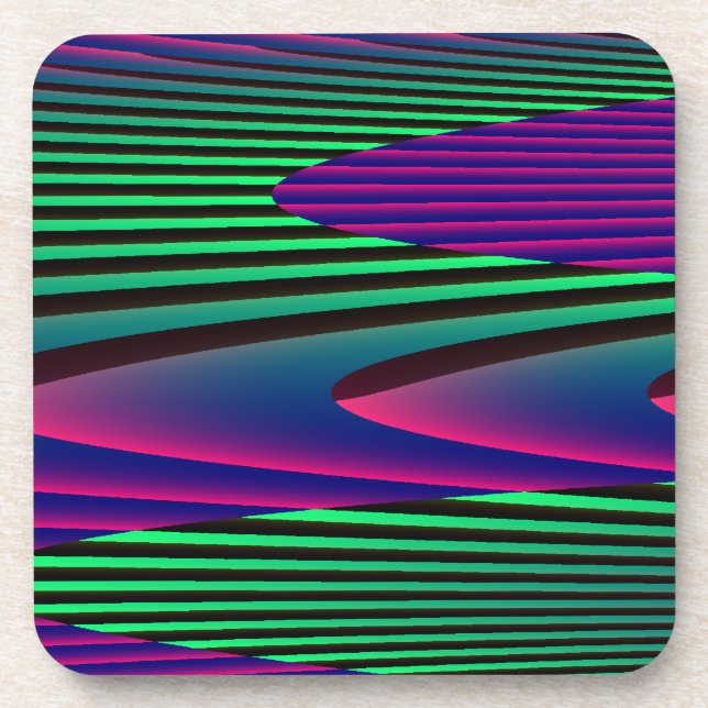 Neon Seas Cork Coaster (Front)