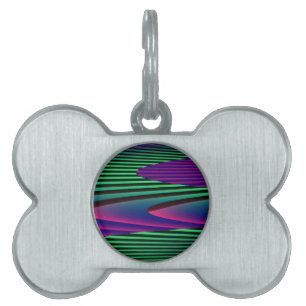 Neon Seas Pet Tag
