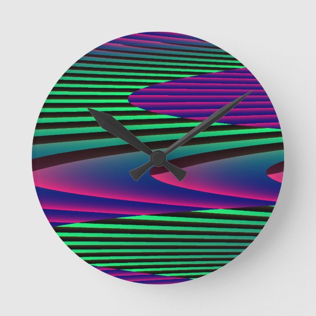 Neon Seas Wall Clock (Front)