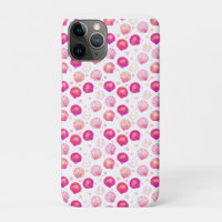 Neon Seashells on Black – Seamless Coastal Pattern