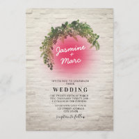 Neon Sign Inspired Wedding