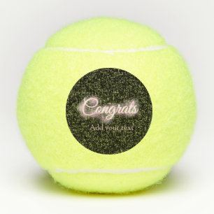 Neon sign pink congrats add text retro 90s revival tennis balls