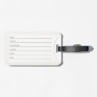 Neon Sign Style Hotdog Hamburger Luggage Tag