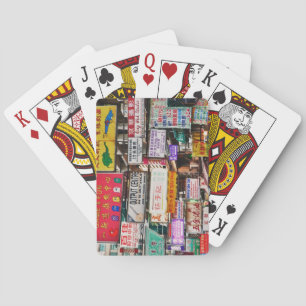 Neon signs in the streets of Hong Kong Playing Cards