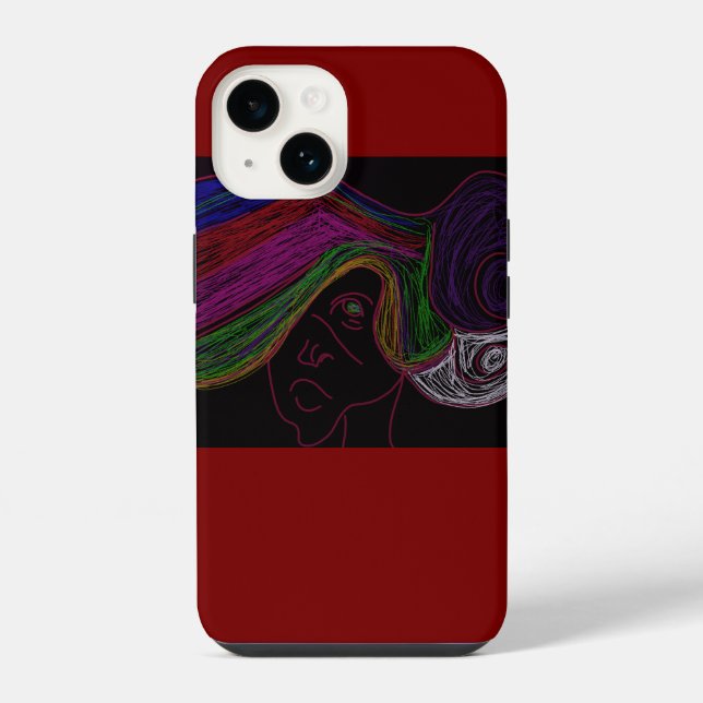 Neon Silhouette  iPhone Case (Back)