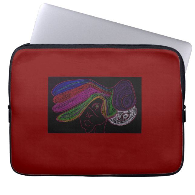 Neon Silhouette Laptop Sleeve (Front)
