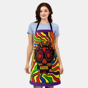 Neon Skull Apron