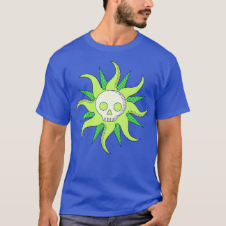 neon skull faced sun T-Shirt