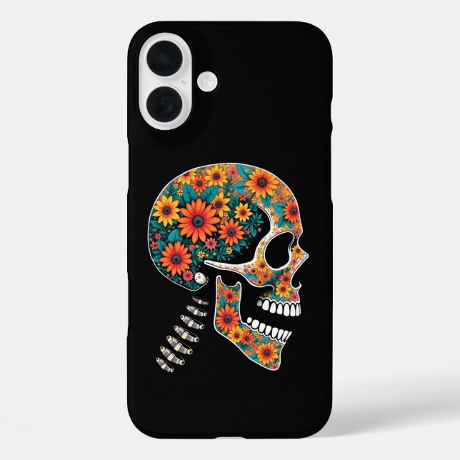 Neon skull- Halloween gothic Case-Mate iPhone Case (Back)