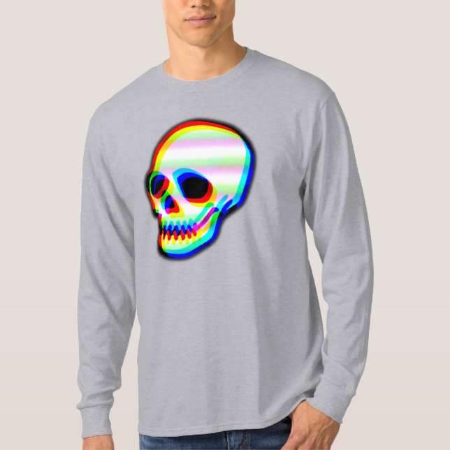 Neon Skull Illustration T-Shirt (Front)
