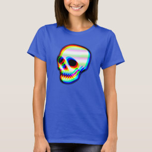 Neon Skull Illustration T-Shirt
